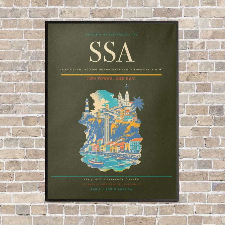Salvador - Deputado Luis Eduardo Magalhaes International Airport SSA - Canvas Framed - Green Army