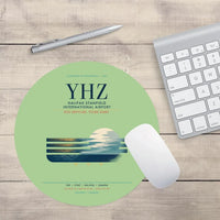 Thumbnail for Halifax Stanfield International Airport (YHZ) design on light green round mouse pad