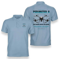 Thumbnail for Skyfront Perimeter 8 design on light blue polo