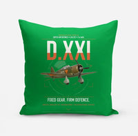 Thumbnail for Fokker D.XXI — Dutch LVA aircraft 221 design on green pillow