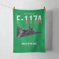 Thumbnail for F-117A Nighthawk design on green towel
