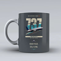 Thumbnail for Boeing 737-200 double-side print on gray ceramic mug