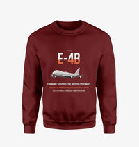 Thumbnail for E-4B Nightwatch design on wine red sweatshirt