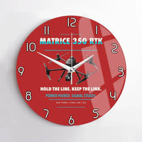 Thumbnail for DJI Matrice 350 RTK design on red no frame wall clock