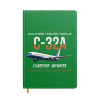 Thumbnail for C-32A Air Force Two Global Reach design on green notebook