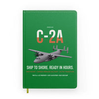 Thumbnail for C-2A Greyhound design on green notebook