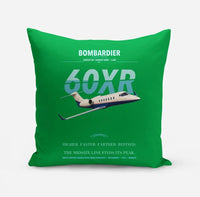 Thumbnail for Bombardier Learjet 60XR design on green pillow