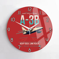Thumbnail for A-3B Skywarrior design on red no frame wall clock