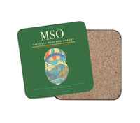 Thumbnail for Missoula Montana Airport (MSO) design on green 1 piece coaster