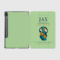 Thumbnail for Jacksonville International Airport (JAX) design on light green samsung tablet tablet case