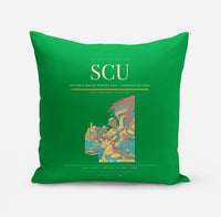 Thumbnail for Antonio Maceo Airport (SCU) design on green pillow