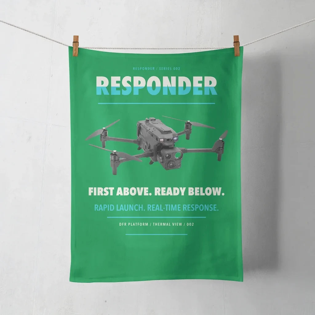 BRINC Responder design on green towel