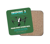 Thumbnail for DJI Inspire 3 design on green 1 piece coaster