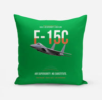 Thumbnail for F-15C Eagle Air Superiority No Substitute design on green pillow