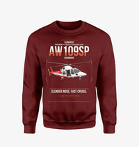 Thumbnail for Leonardo AW109SP GrandNew design on wine red sweatshirt