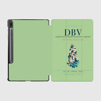 Thumbnail for Dubrovnik Ruđer Bošković Airport (DBV) design on light green samsung tablet tablet case