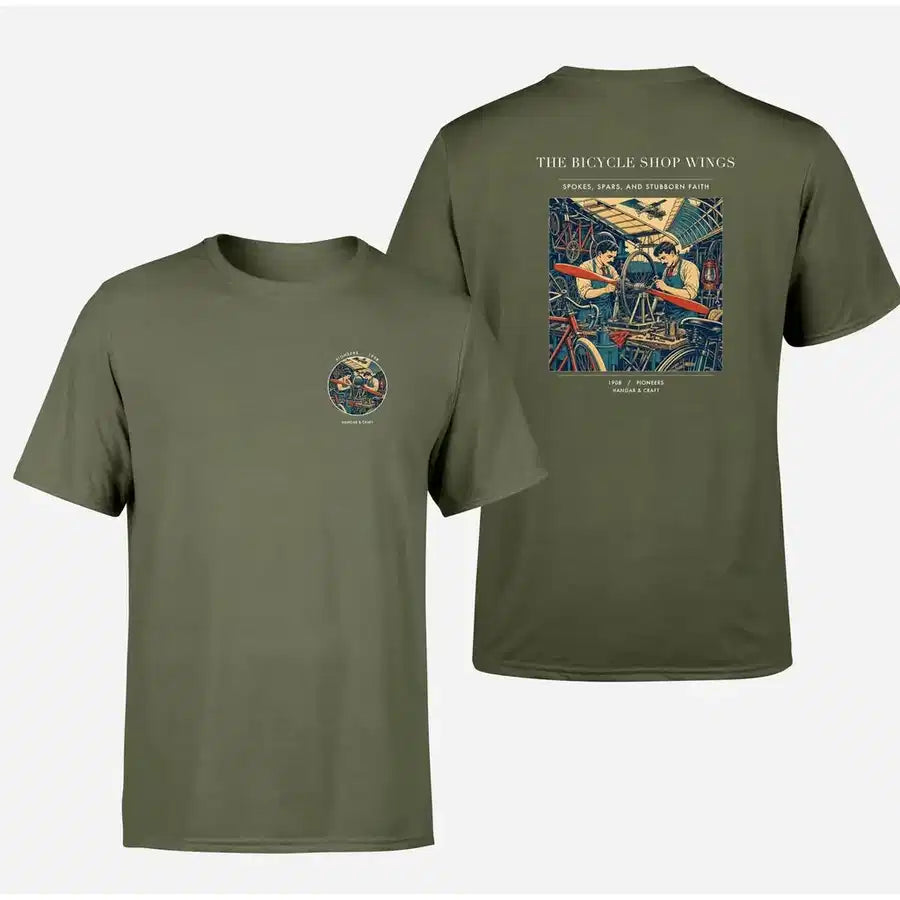 VINTAGE G4323 - The Bicycle Shop Wings - Double-Side T-Shirt design on greenarmy double side t shirt