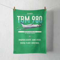 Thumbnail for Daher TBM 980 design on green towel
