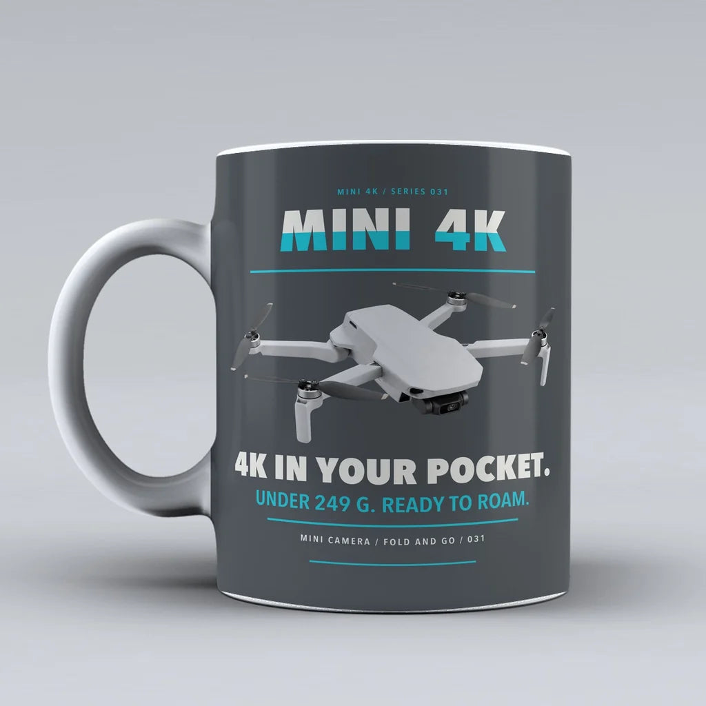 Mini 4K Mug design on gray dji