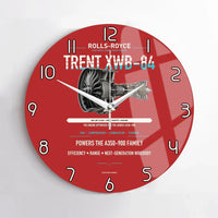 Thumbnail for TRENT XWB-84 design on red no frame wall clock