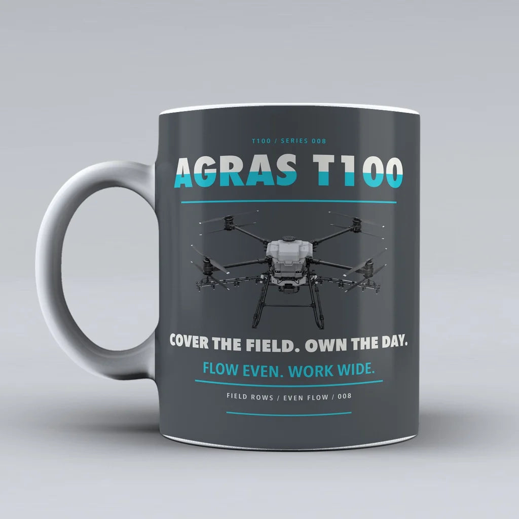 Agras T100 Mug design on gray dji