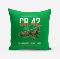 Thumbnail for Fiat CR.42 Falco design on green pillow
