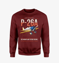 Thumbnail for Boeing P-26A Peashooter design on wine red sweatshirt