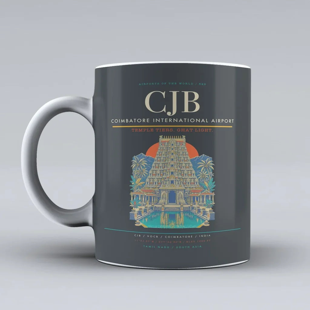 Coimbatore International Airport CJB Mug - Gray