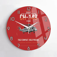 Thumbnail for Sikorsky CH-148 Cyclone design on red no frame wall clock