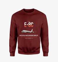Thumbnail for E-8C Joint STARS design on wine red sweatshirt