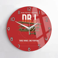 Thumbnail for Fokker Dr.I design on red no frame wall clock