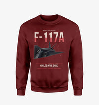 Thumbnail for F-117A Nighthawk design on wine red sweatshirt