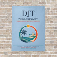 Thumbnail for President Donald J. Trump International Airport DJT - Canvas No Frame - Light Blue
