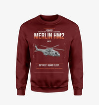 Thumbnail for Leonardo AW101 Merlin HM2 design on wine red sweatshirt