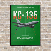 Thumbnail for KC-135 STRATOTANKER vertical canvas print - framed - green background