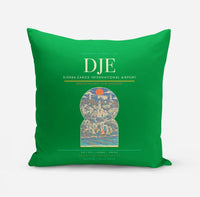 Thumbnail for Djerba-Zarzis International Airport (DJE) design on green pillow