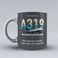 Thumbnail for A319neo Mug design on gray airbus