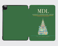 Thumbnail for Mandalay International Airport (MDL) design on green ipad tablet case