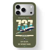 Thumbnail for Boeing 737 MAX 8 design on green army magsafe iphone case