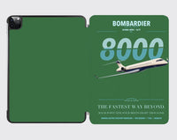 Thumbnail for Bombardier Global 8000 design on green ipad tablet case