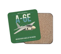Thumbnail for A-6E Intruder design on green 1 piece coaster