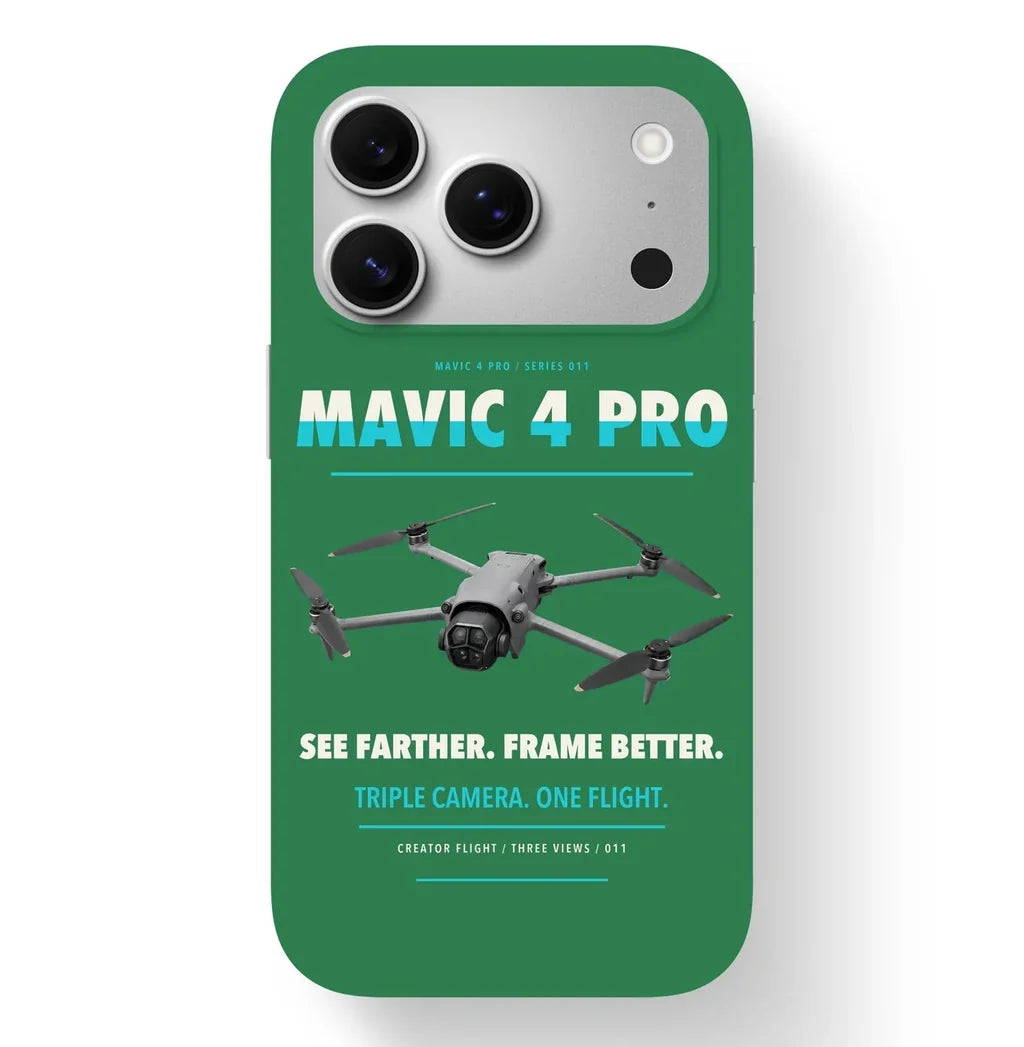 DJI Mavic 4 Pro Case design on green iphone case