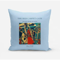 Thumbnail for VINTAGE G4124 - The Red Carpet Gate - Designed Pillows design on lightblue