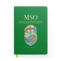 Thumbnail for Missoula Montana Airport (MSO) design on green notebook