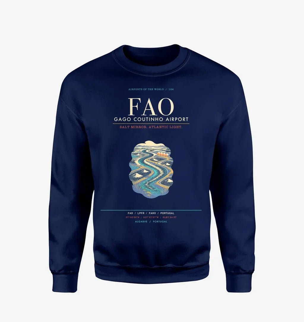 Gago Coutinho Airport Faro FAO Sweatshirt - Navy Blue