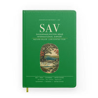 Thumbnail for Savannah-Hilton Head International Airport (SAV) design on green notebook