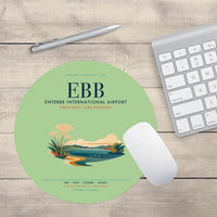 Thumbnail for Entebbe International Airport (EBB) design on light green round mouse pad