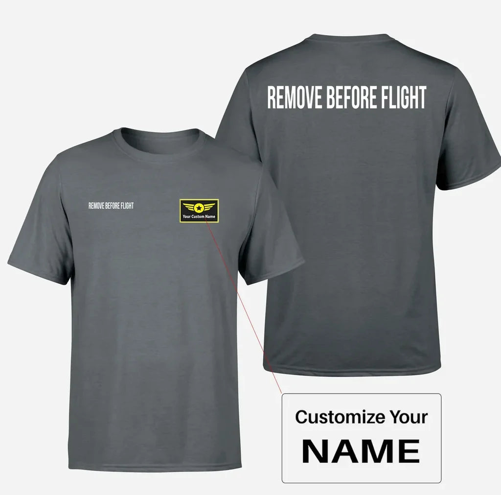 Customisable Remove Before Flight T-Shirt - view 8