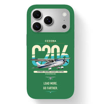 Thumbnail for Cessna 206 Stationair design on green magsafe iphone case, for iPhone 17 Pro