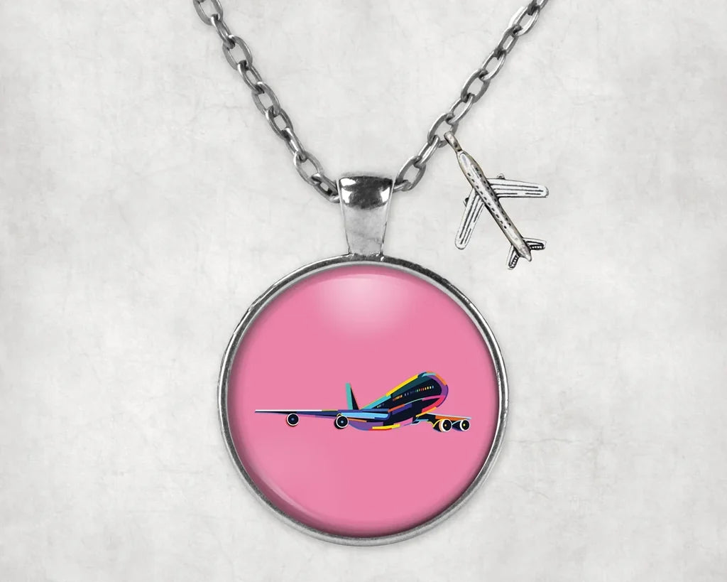 Multicolor Airplane Necklace - view 8